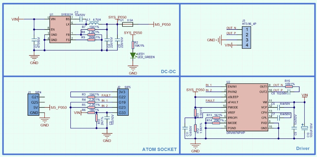 Schematic - M5Stack A092 Atomic H-Driver Base